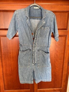 Alex Mill Denim Shorts Romper